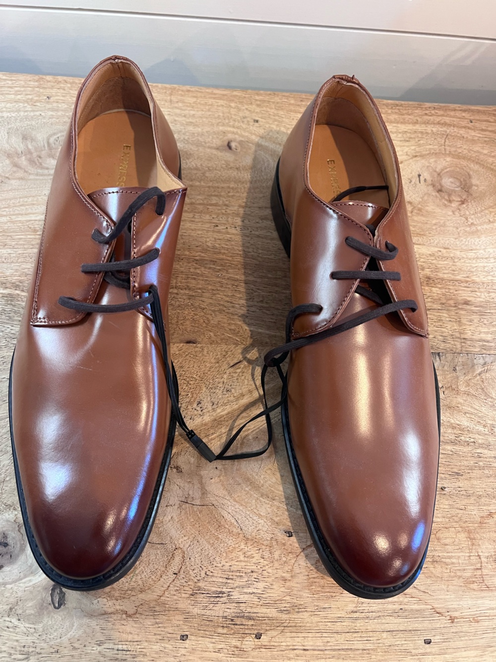 Express Men's Brown Leather Derby Dress Shoes Men’s 12 Never Worn